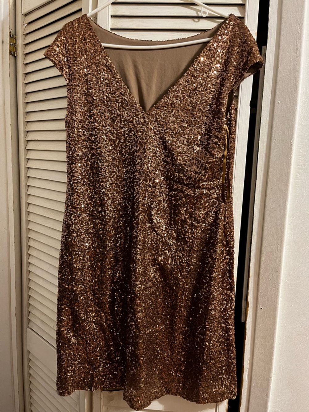 Lauren Ralph Lauren Bronze Sequin Midi Dress